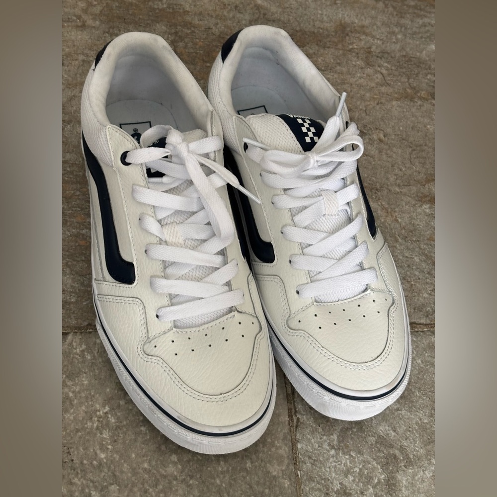 Vans off the Wall Navy Blue and White Old Skool Sneakers Size 12 - Picture 1 of 12
